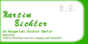 martin bichler business card